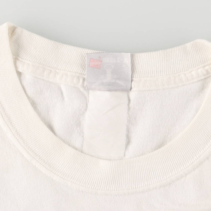 Hanes In-N-Out Burger Advertising T-Shirt, Men's Size L unclear white type Vintage Second Hand