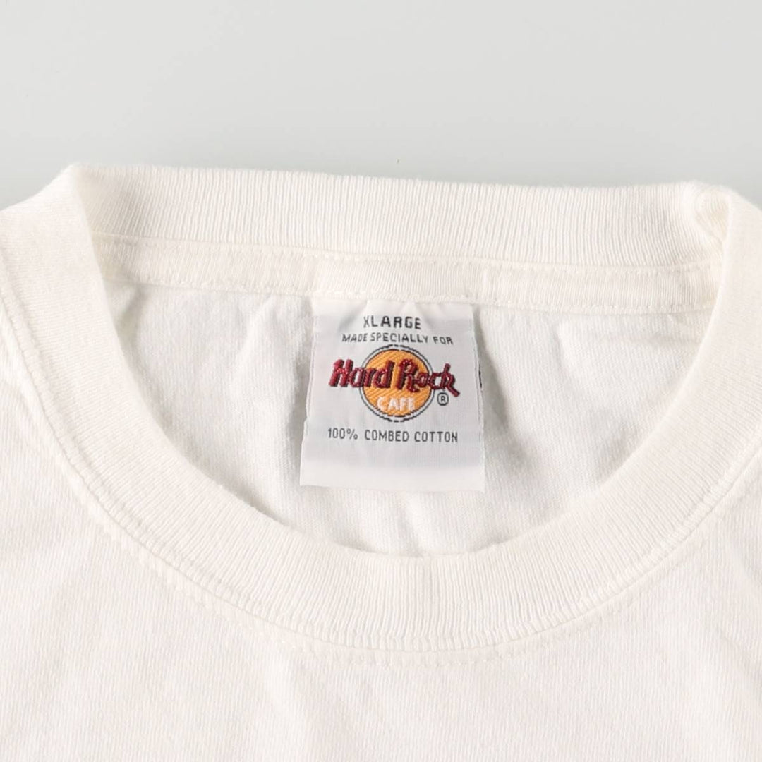 HARD ROCK CAFE AMSTERDAM Hard Rock Cafe Amsterdam Advertising T-shirt Men's XL cotton white type Vintage Second Hand