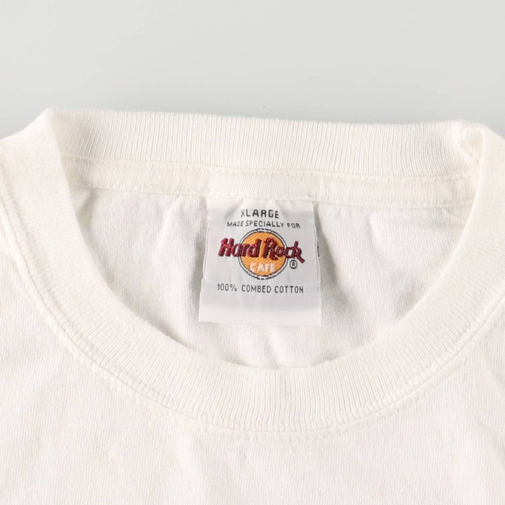 HARD ROCK CAFE AMSTERDAM Hard Rock Cafe Amsterdam Advertising T-shirt Men's XL cotton white type Vintage Second Hand