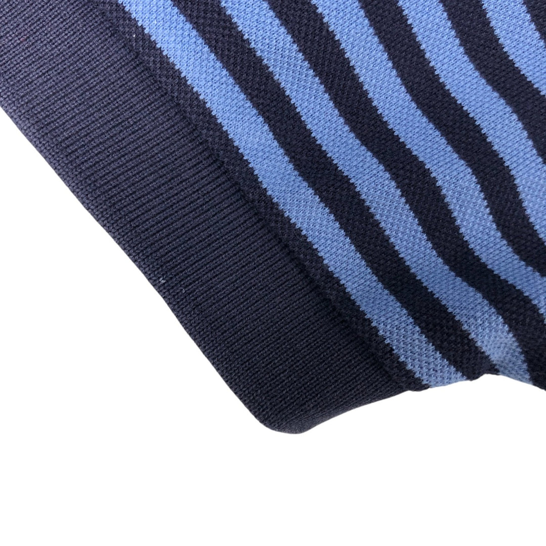 Ralph Lauren POLO by Ralph Lauren short sleeve striped polo shirt, men's size L Pima Cotton navy blue type Vintage Second Hand