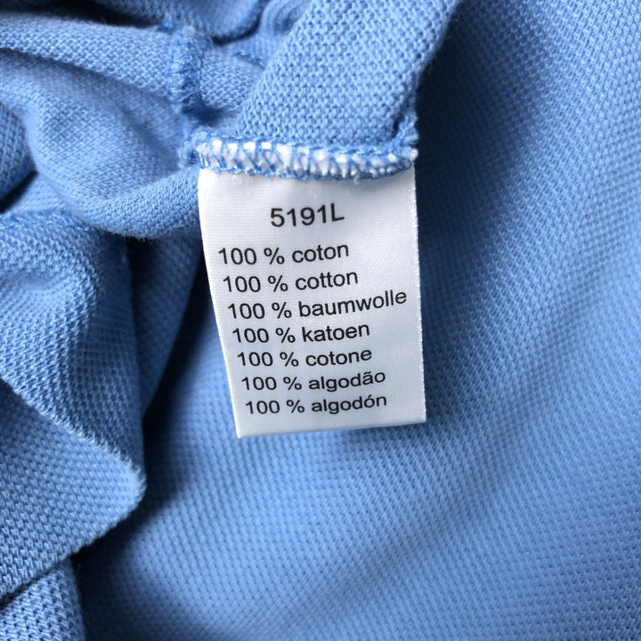 Lacoste LACOSTE French design short sleeve polo shirt size 6 men's XL equivalent cotton Blue type light blue Vintage Second Hand