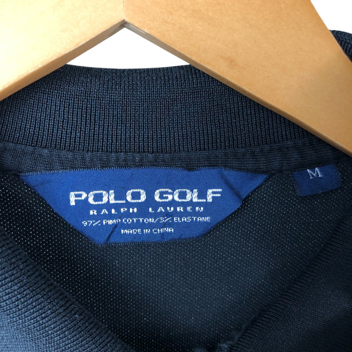 Ralph Lauren POLO GOLF Short Sleeve Polo Shirt Men's M Pima Cotton black type Vintage Second Hand