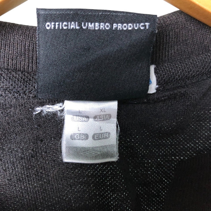 UMBRO short sleeve polo shirt, men's size L unclear black type Vintage Second Hand
