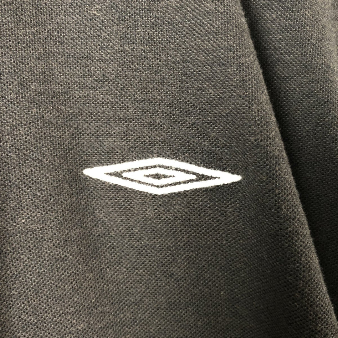 UMBRO short sleeve polo shirt, men's size L unclear black type Vintage Second Hand
