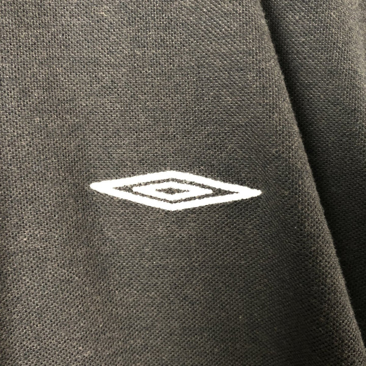 UMBRO short sleeve polo shirt, men's size L unclear black type Vintage Second Hand