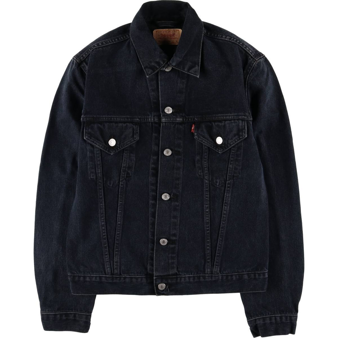 Levi's 70500-0473 Euro Model Black Denim Jacket, Men's Size L cotton black type Vintage Second Hand