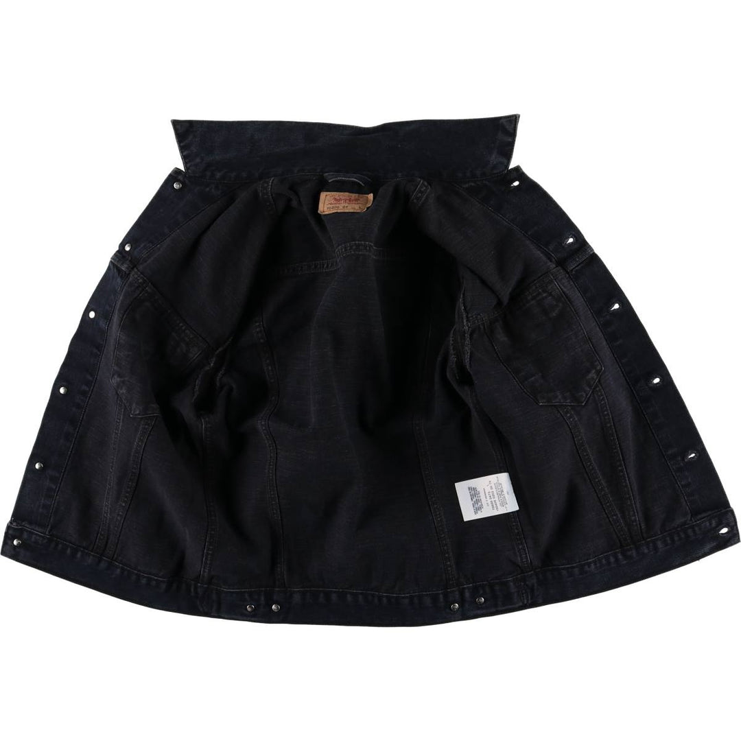Levi's 70500-0473 Euro Model Black Denim Jacket, Men's Size L cotton black type Vintage Second Hand