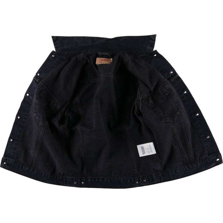 Levi's 70500-0473 Euro Model Black Denim Jacket, Men's Size L cotton black type Vintage Second Hand
