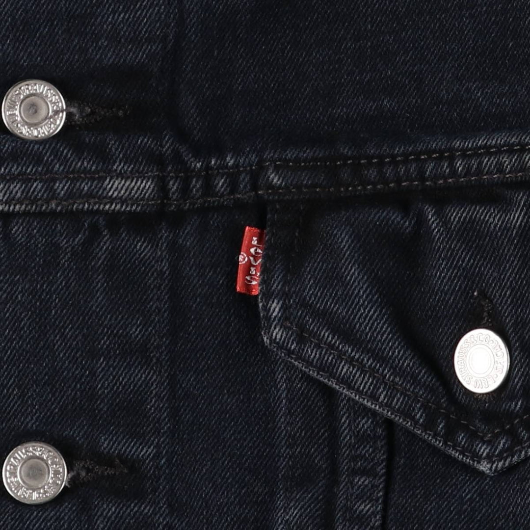 Levi's 70500-0473 Euro Model Black Denim Jacket, Men's Size L cotton black type Vintage Second Hand