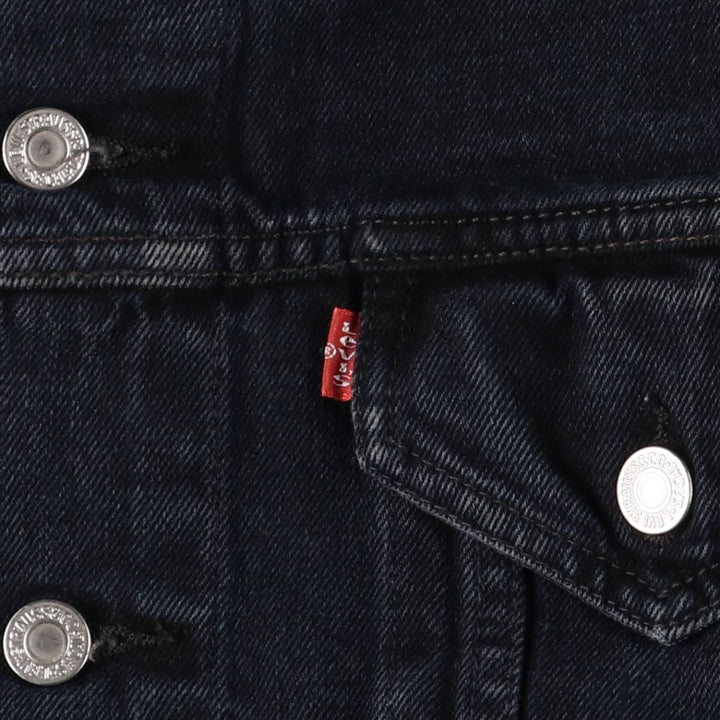 Levi's 70500-0473 Euro Model Black Denim Jacket, Men's Size L cotton black type Vintage Second Hand