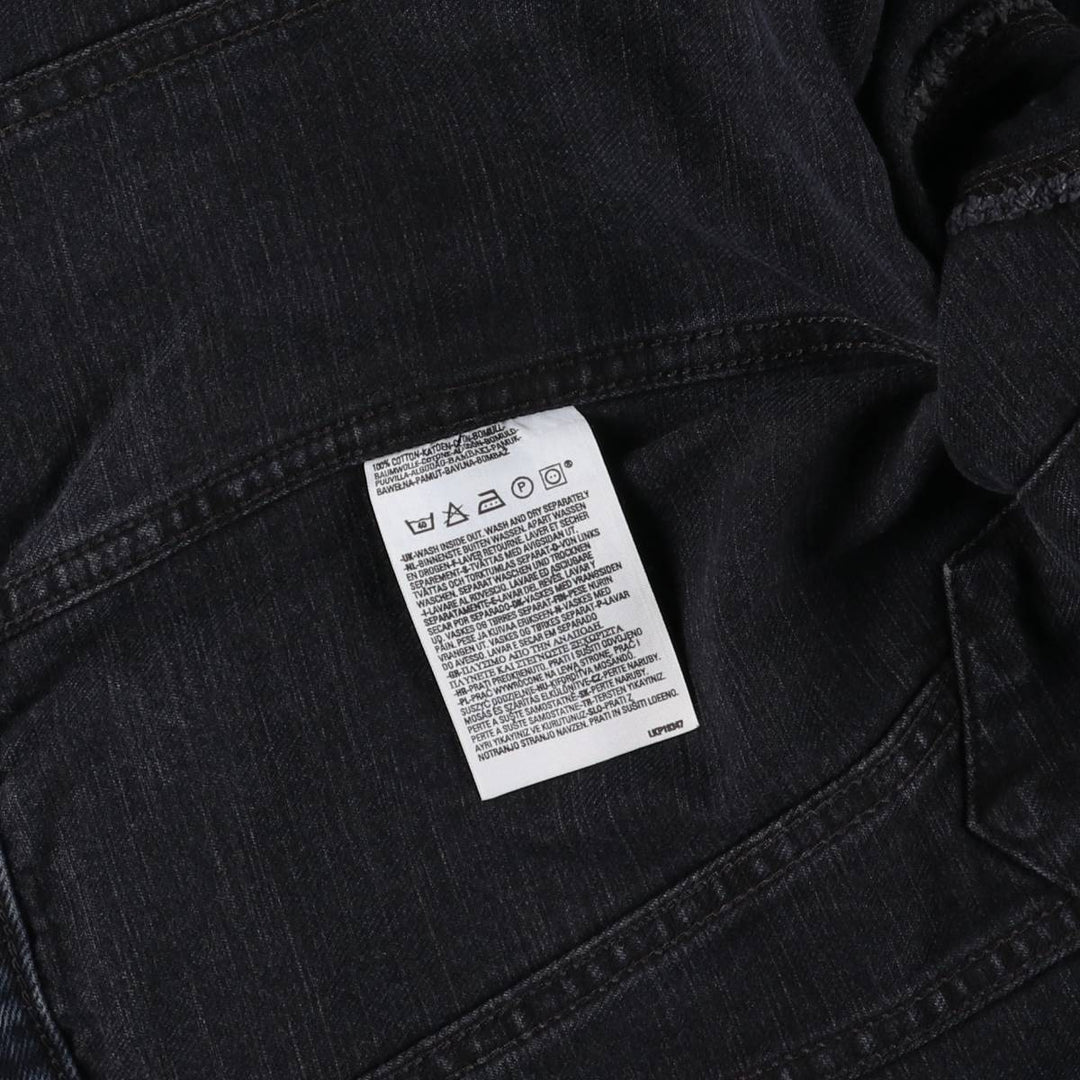 Levi's 70500-0473 Euro Model Black Denim Jacket, Men's Size L cotton black type Vintage Second Hand