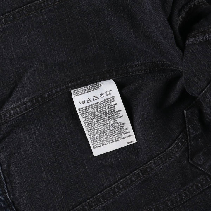Levi's 70500-0473 Euro Model Black Denim Jacket, Men's Size L cotton black type Vintage Second Hand