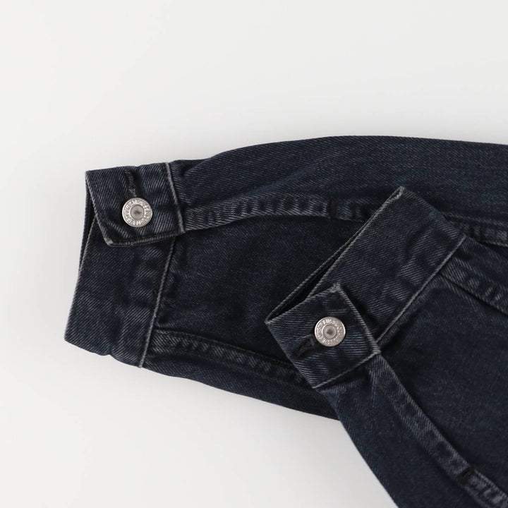 Levi's 70500-0473 Euro Model Black Denim Jacket, Men's Size L cotton black type Vintage Second Hand