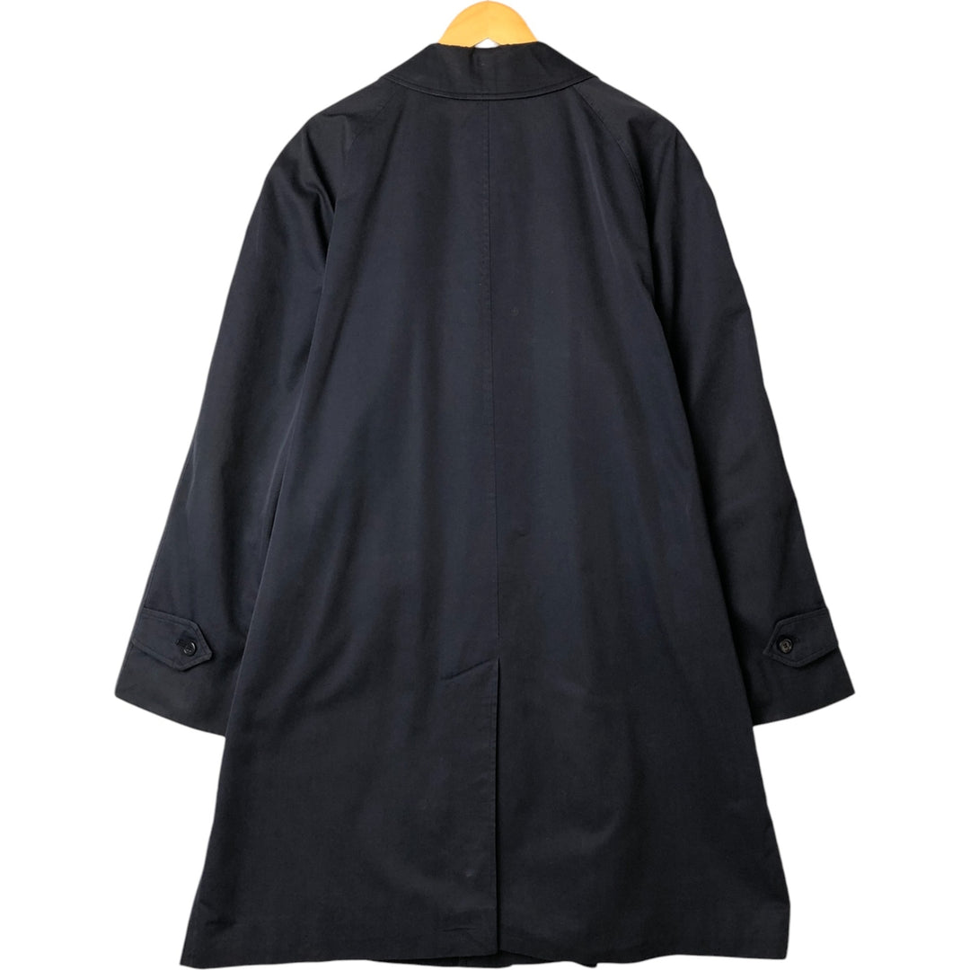 Burberry's London Balmacaan Coat, Made in England, Men's Size L cotton navy blue type Vintage Second Hand