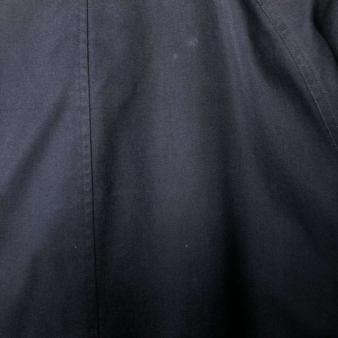 Burberry's London Balmacaan Coat, Made in England, Men's Size L cotton navy blue type Vintage Second Hand