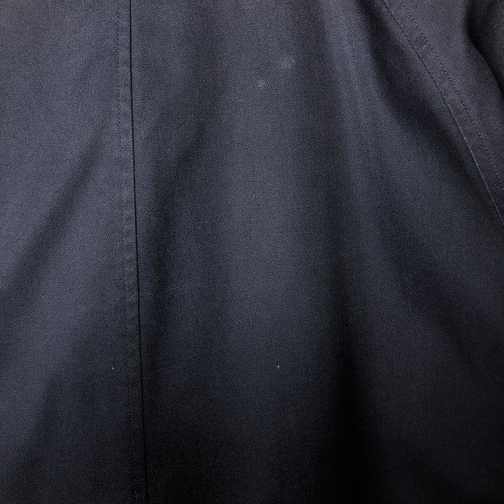 Burberry's London Balmacaan Coat, Made in England, Men's Size L cotton navy blue type Vintage Second Hand
