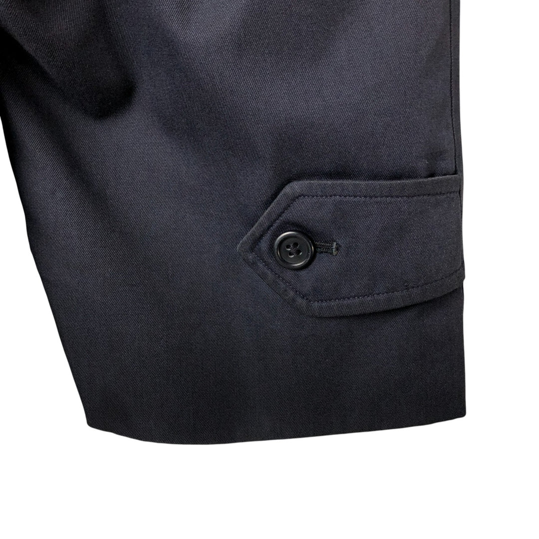 Burberry's London Balmacaan Coat, Made in England, Men's Size L cotton navy blue type Vintage Second Hand
