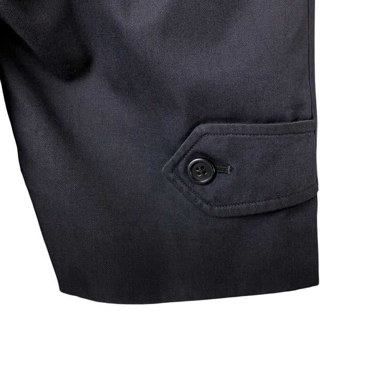 Burberry's London Balmacaan Coat, Made in England, Men's Size L cotton navy blue type Vintage Second Hand