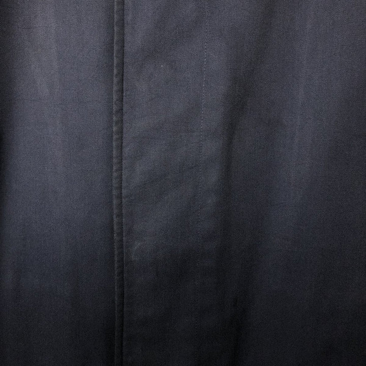 Burberry's London Balmacaan Coat, Made in England, Men's Size L cotton navy blue type Vintage Second Hand