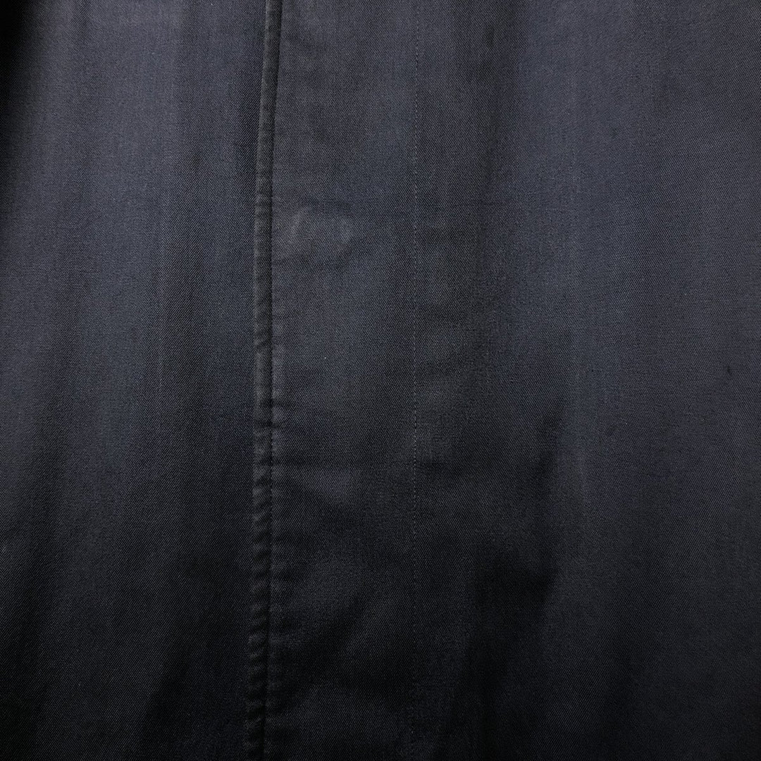 Burberry's London Balmacaan Coat, Made in England, Men's Size L cotton navy blue type Vintage Second Hand