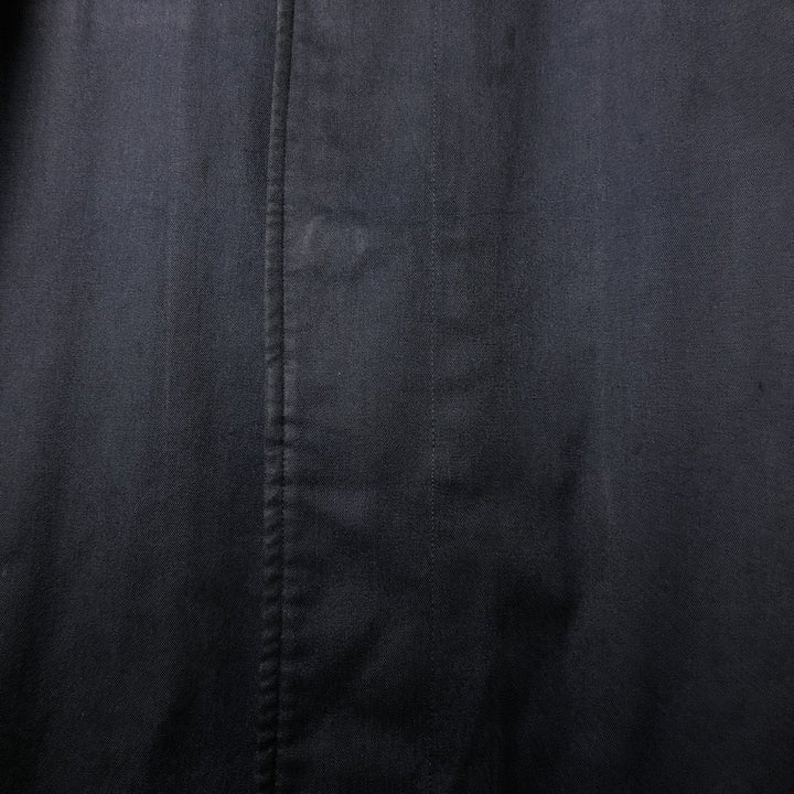 Burberry's London Balmacaan Coat, Made in England, Men's Size L cotton navy blue type Vintage Second Hand