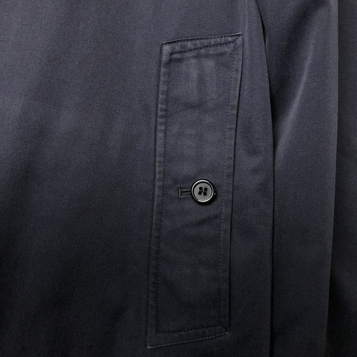 Burberry's London Balmacaan Coat, Made in England, Men's Size L cotton navy blue type Vintage Second Hand
