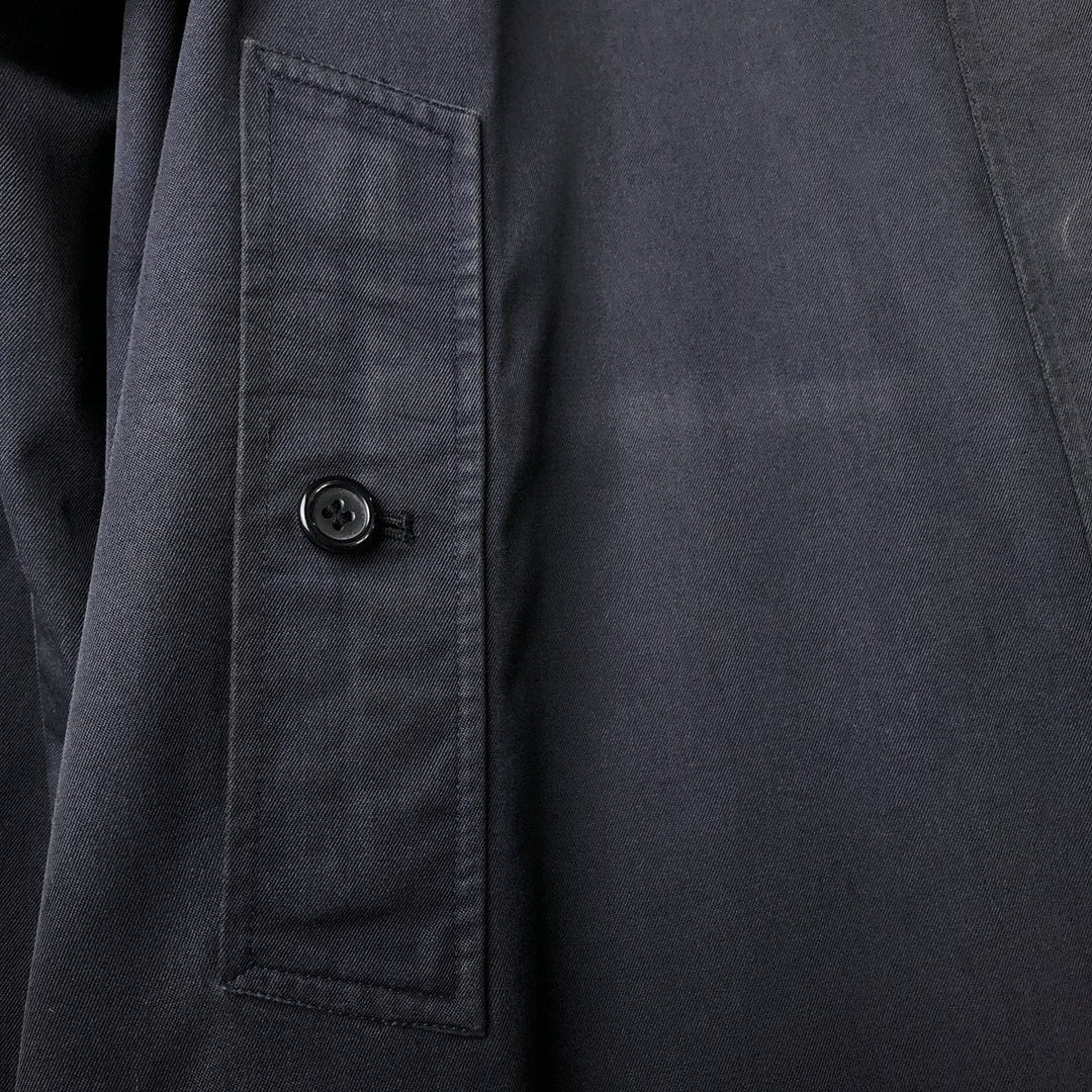 Burberry's London Balmacaan Coat, Made in England, Men's Size L cotton navy blue type Vintage Second Hand
