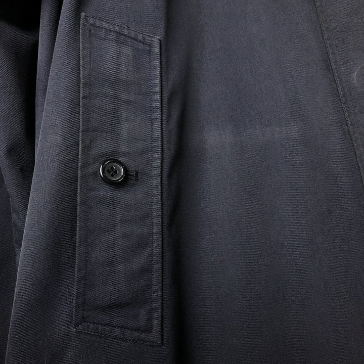 Burberry's London Balmacaan Coat, Made in England, Men's Size L cotton navy blue type Vintage Second Hand