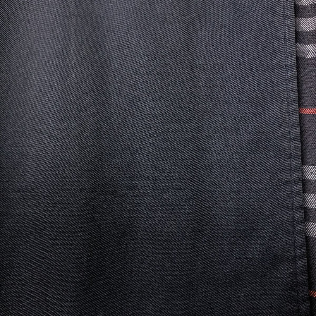 Burberry's London Balmacaan Coat, Made in England, Men's Size L cotton navy blue type Vintage Second Hand