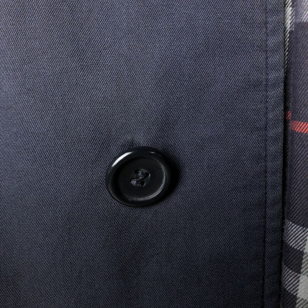 Burberry's London Balmacaan Coat, Made in England, Men's Size L cotton navy blue type Vintage Second Hand