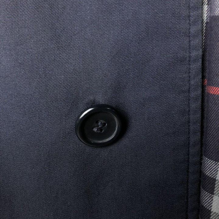 Burberry's London Balmacaan Coat, Made in England, Men's Size L cotton navy blue type Vintage Second Hand