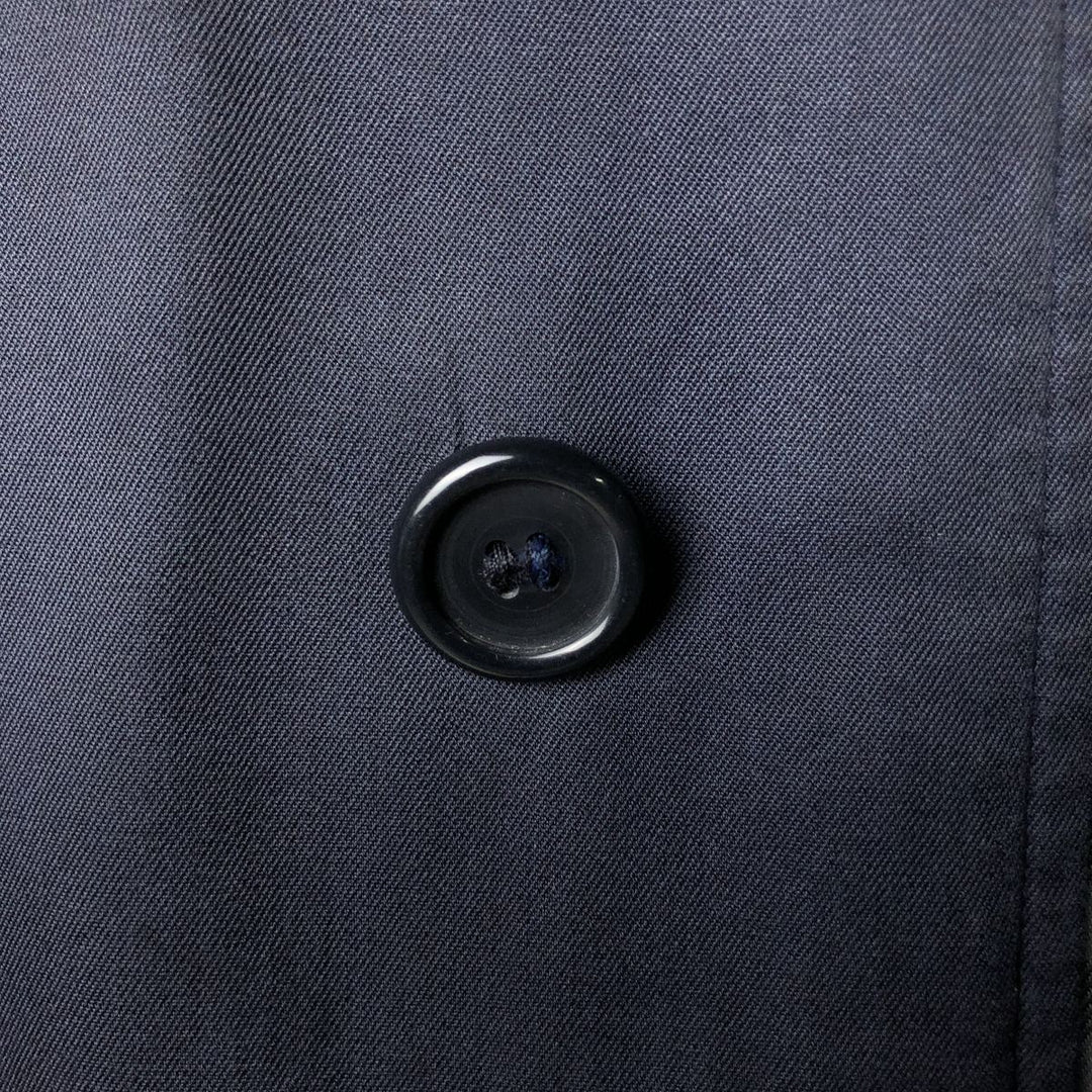 Burberry's London Balmacaan Coat, Made in England, Men's Size L cotton navy blue type Vintage Second Hand