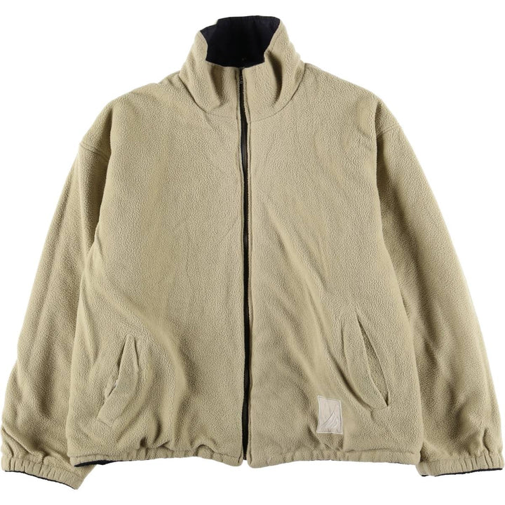 90'S Nautica reversible padded puffer jacket, men's size L polyester navy blue type Vintage Second Hand