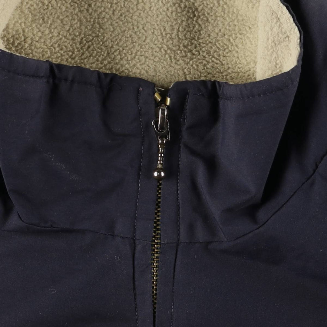 90'S Nautica reversible padded puffer jacket, men's size L polyester navy blue type Vintage Second Hand