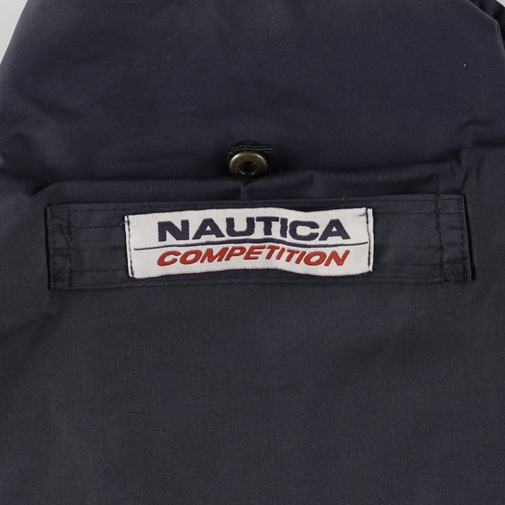 90'S Nautica reversible padded puffer jacket, men's size L polyester navy blue type Vintage Second Hand