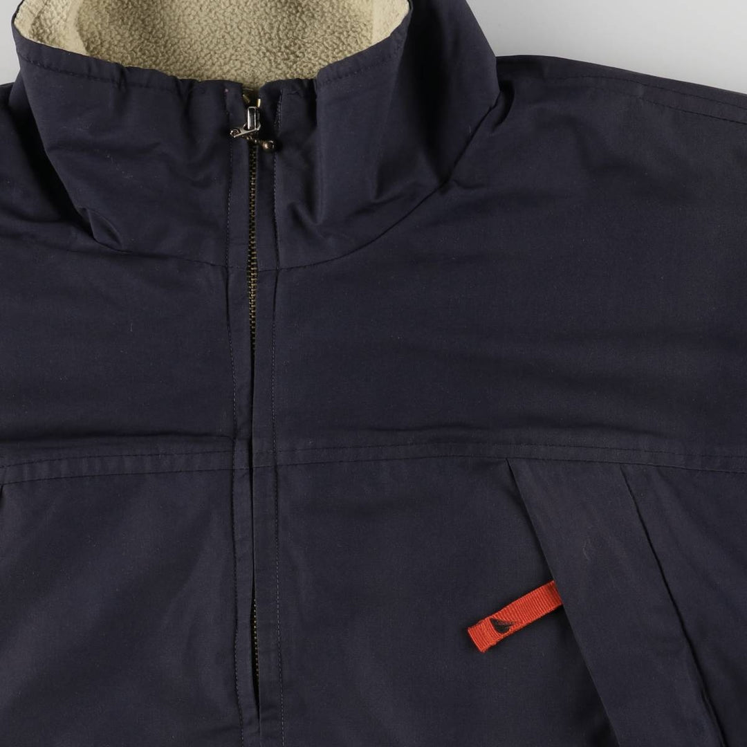 90'S Nautica reversible padded puffer jacket, men's size L polyester navy blue type Vintage Second Hand