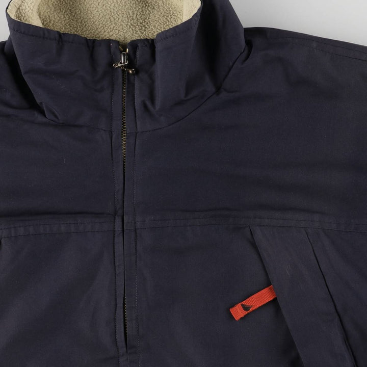 90'S Nautica reversible padded puffer jacket, men's size L polyester navy blue type Vintage Second Hand