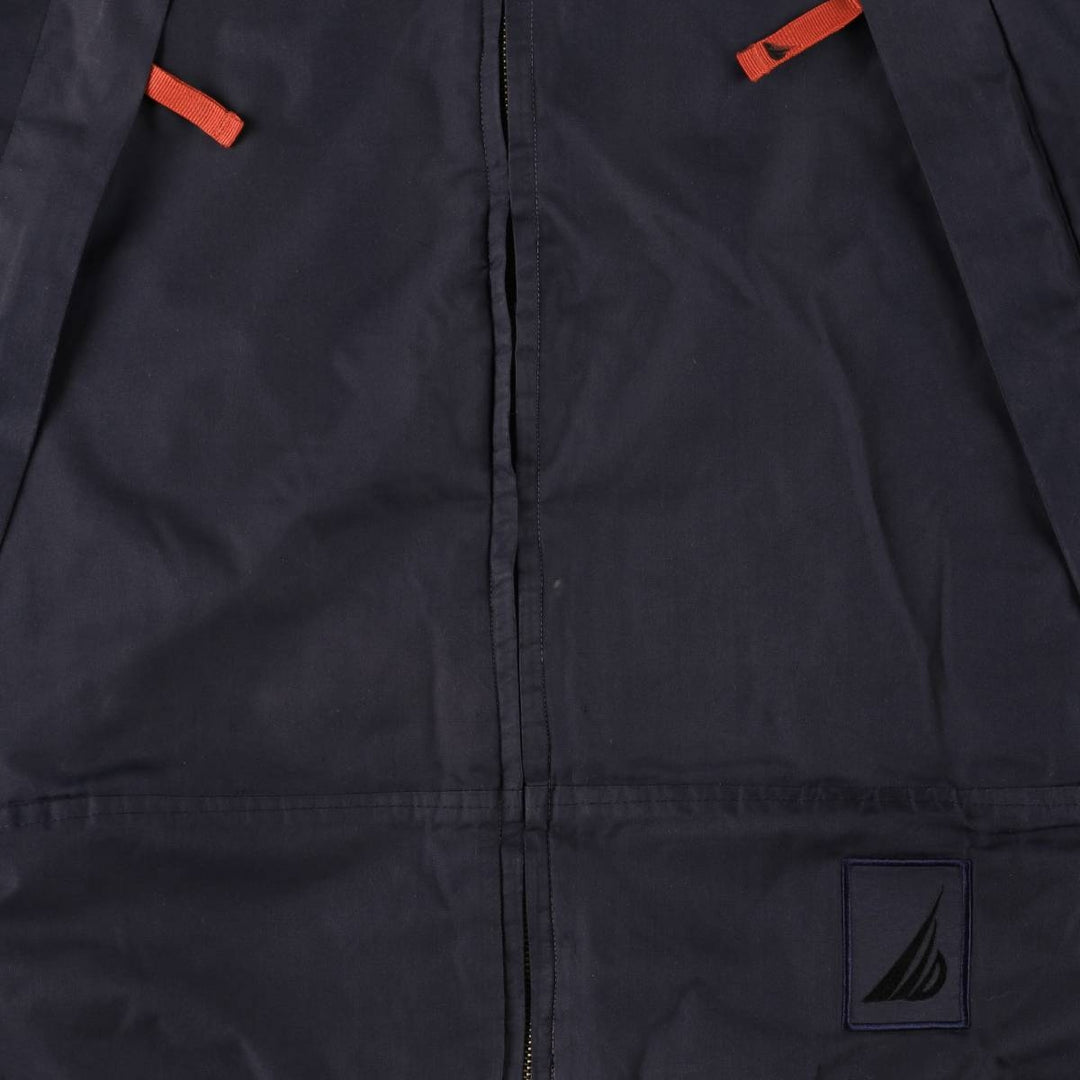 90'S Nautica reversible padded puffer jacket, men's size L polyester navy blue type Vintage Second Hand