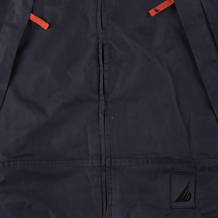 90'S Nautica reversible padded puffer jacket, men's size L polyester navy blue type Vintage Second Hand