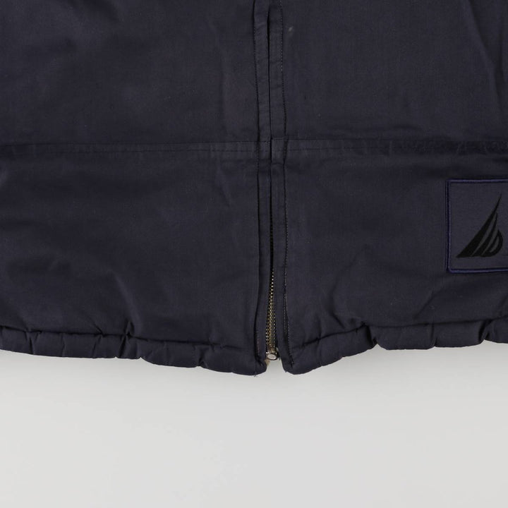 90'S Nautica reversible padded puffer jacket, men's size L polyester navy blue type Vintage Second Hand