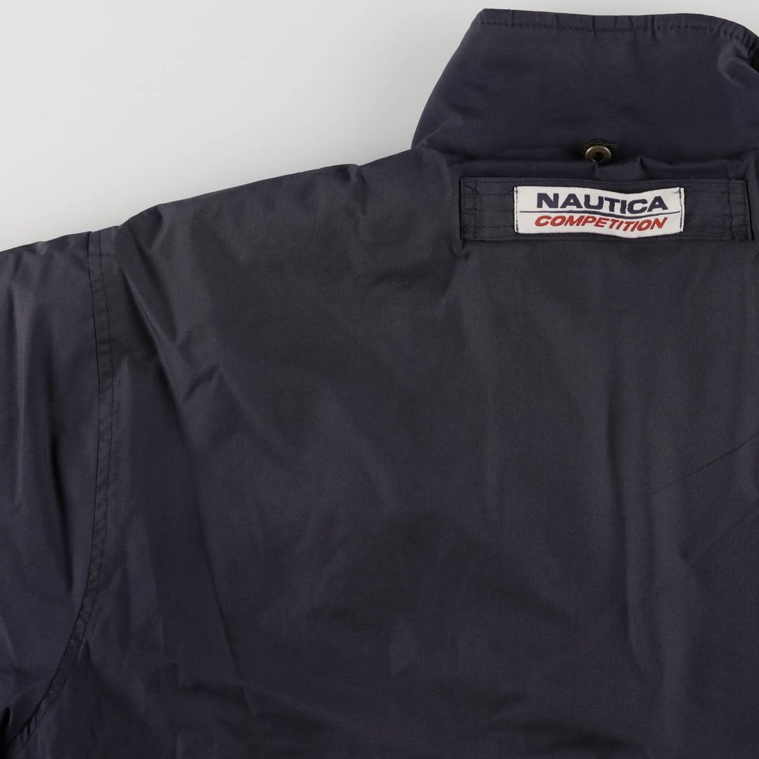 90'S Nautica reversible padded puffer jacket, men's size L polyester navy blue type Vintage Second Hand