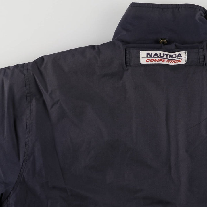 90'S Nautica reversible padded puffer jacket, men's size L polyester navy blue type Vintage Second Hand