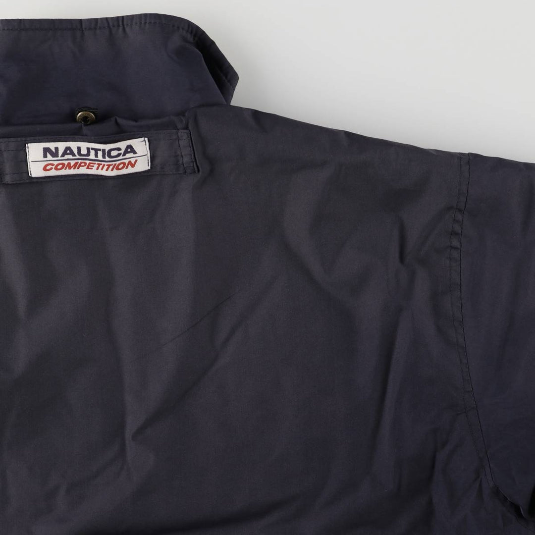 90'S Nautica reversible padded puffer jacket, men's size L polyester navy blue type Vintage Second Hand