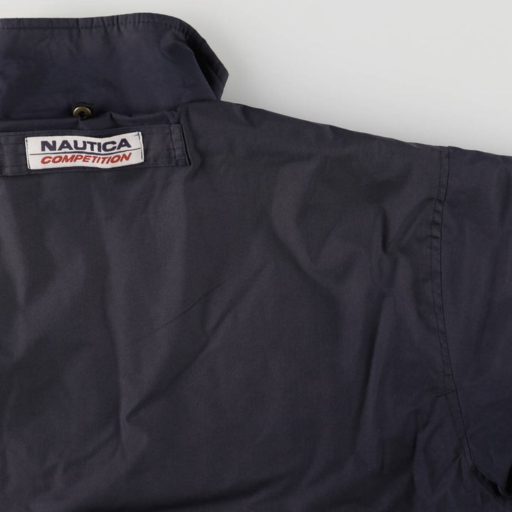 90'S Nautica reversible padded puffer jacket, men's size L polyester navy blue type Vintage Second Hand