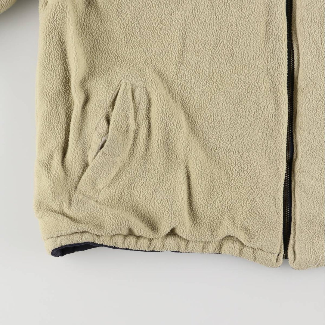 90'S Nautica reversible padded puffer jacket, men's size L polyester navy blue type Vintage Second Hand