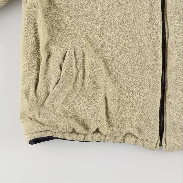 90'S Nautica reversible padded puffer jacket, men's size L polyester navy blue type Vintage Second Hand