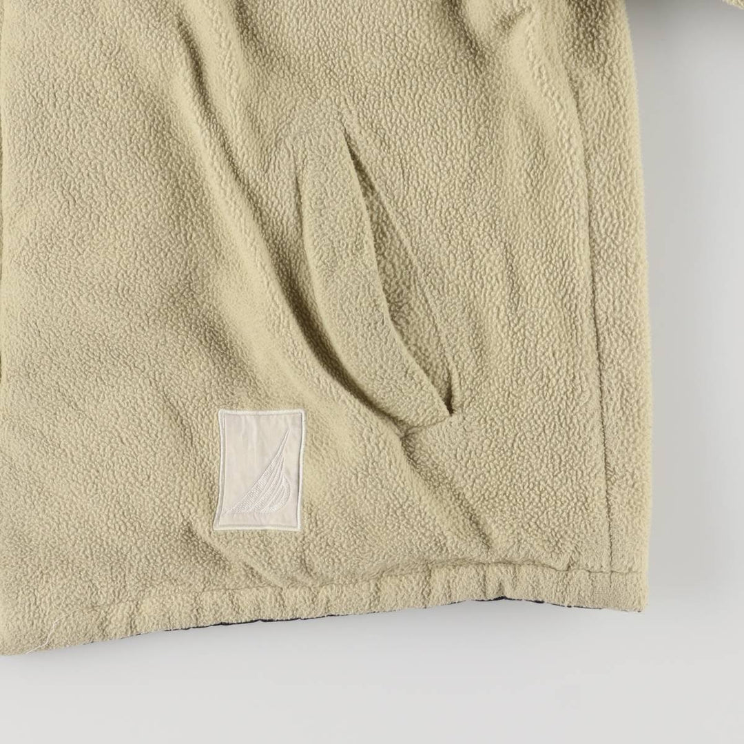 90'S Nautica reversible padded puffer jacket, men's size L polyester navy blue type Vintage Second Hand