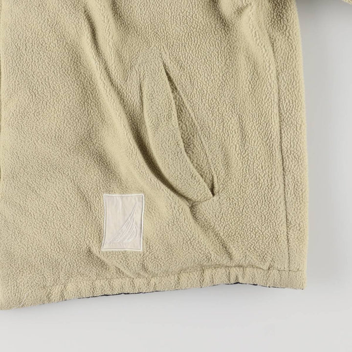 90'S Nautica reversible padded puffer jacket, men's size L polyester navy blue type Vintage Second Hand