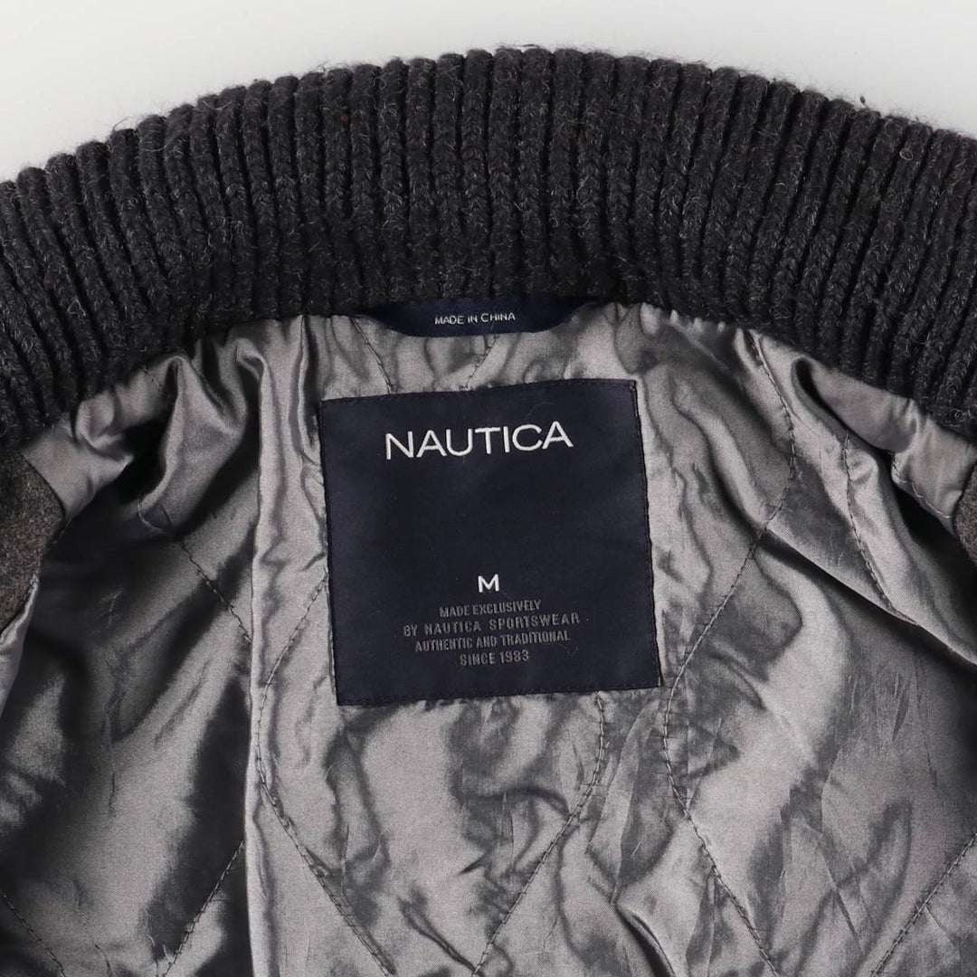 2000'S ~ Nautica padded puffer jacket, men's size M Nylon black type Vintage Second Hand