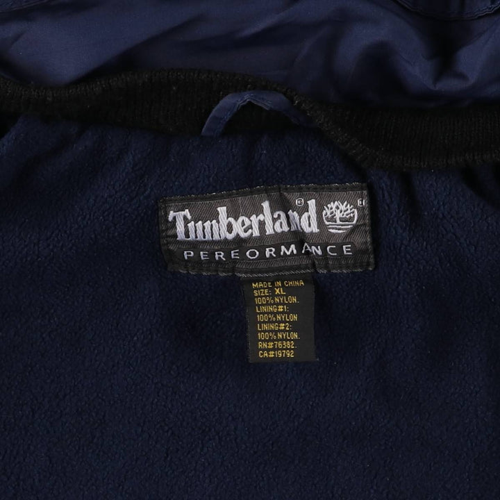 90s-00'S Timberland PEREORMANCE nylon parka, men's size XL Nylon navy blue type Vintage Second Hand